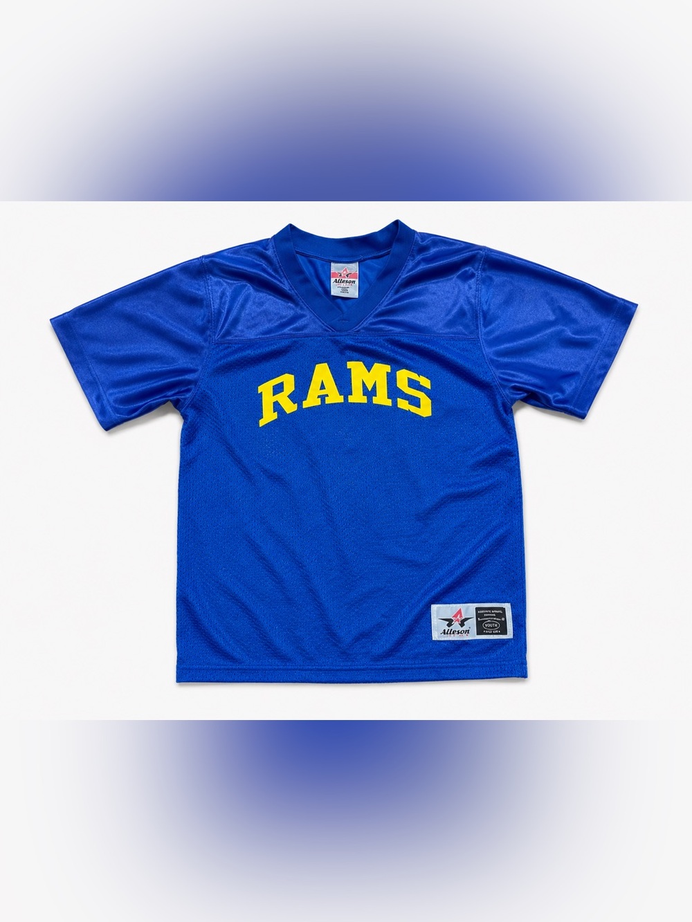 Vintage Rams Football Jersey #10 Jensen Youth small medium Blue Yellow Mesh
